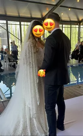 נטע ובעלה רגע לפני החופה 💍